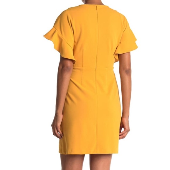 London Times Keyhole Flutter Sleeve Mini Dress - Picture 2 of 2